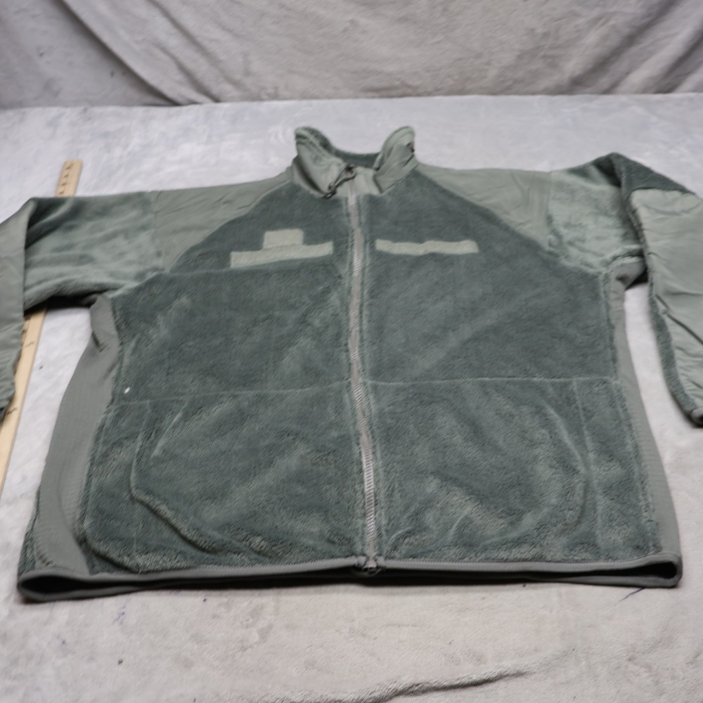 Peckham Military Jacket Men Large Green Fleece Polartec Gen III Utility USA Made